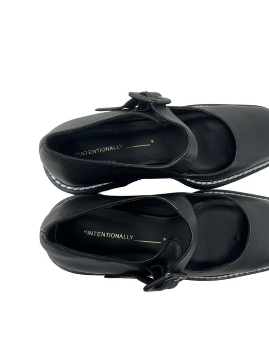 Intentionally Blank Categorial Mary Janes Size 6 Black Leather Square Toe NEW - Picture 9 of 13